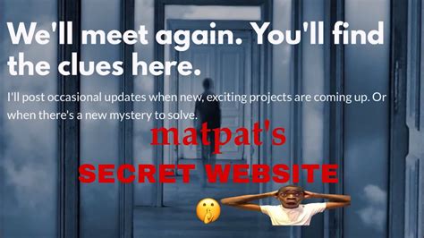 wheresmatpat.vom|MatPat´s Secret Website .